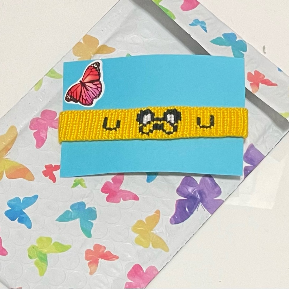 Jake the dog handmade adventure time  friendship bracelet!